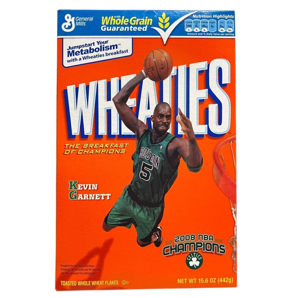 2008 NBA Champion Kevin Garnet Wheaties Box January 10, 2019